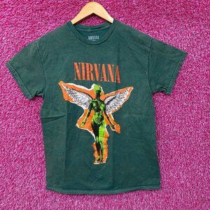 Nirvana In Utero Album Cover Art Angel Grunge T-Shirt Medium